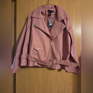 Women's Pink Moto Jacket